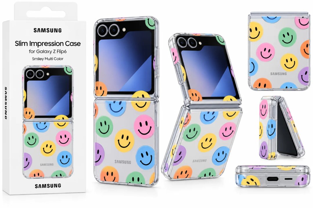 Samsung Galaxy Z Flip6 - Slim Impression Case - Smiley Multi Color