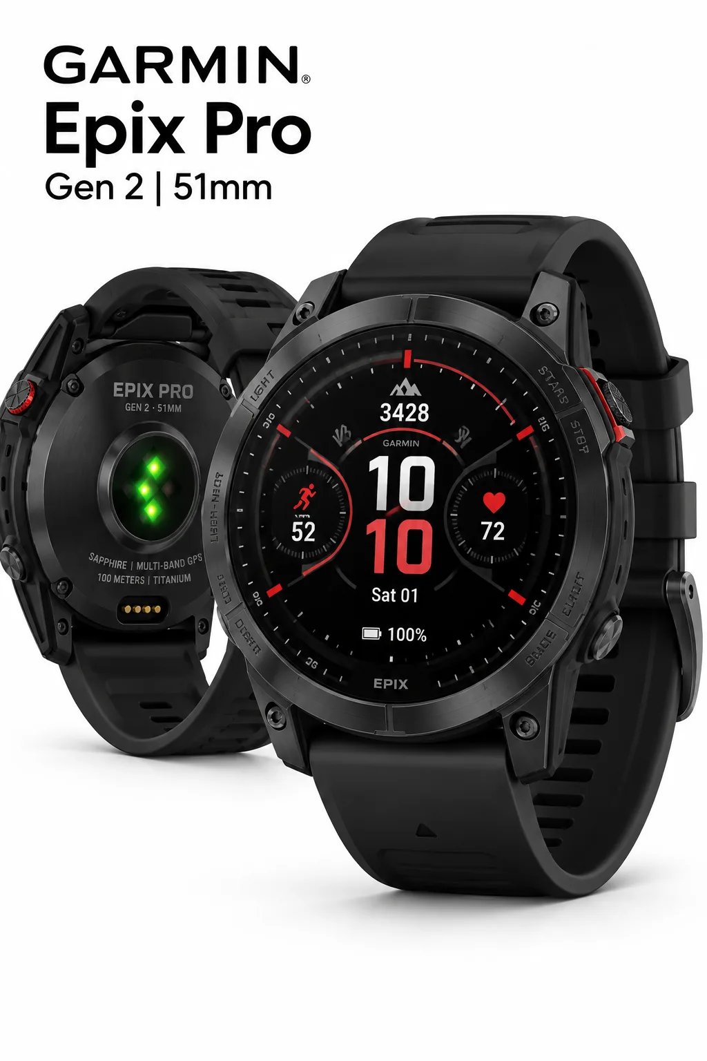 Garmin Epix Pro Gen 2 51mm — Ilustrační foto — barva se může lišit