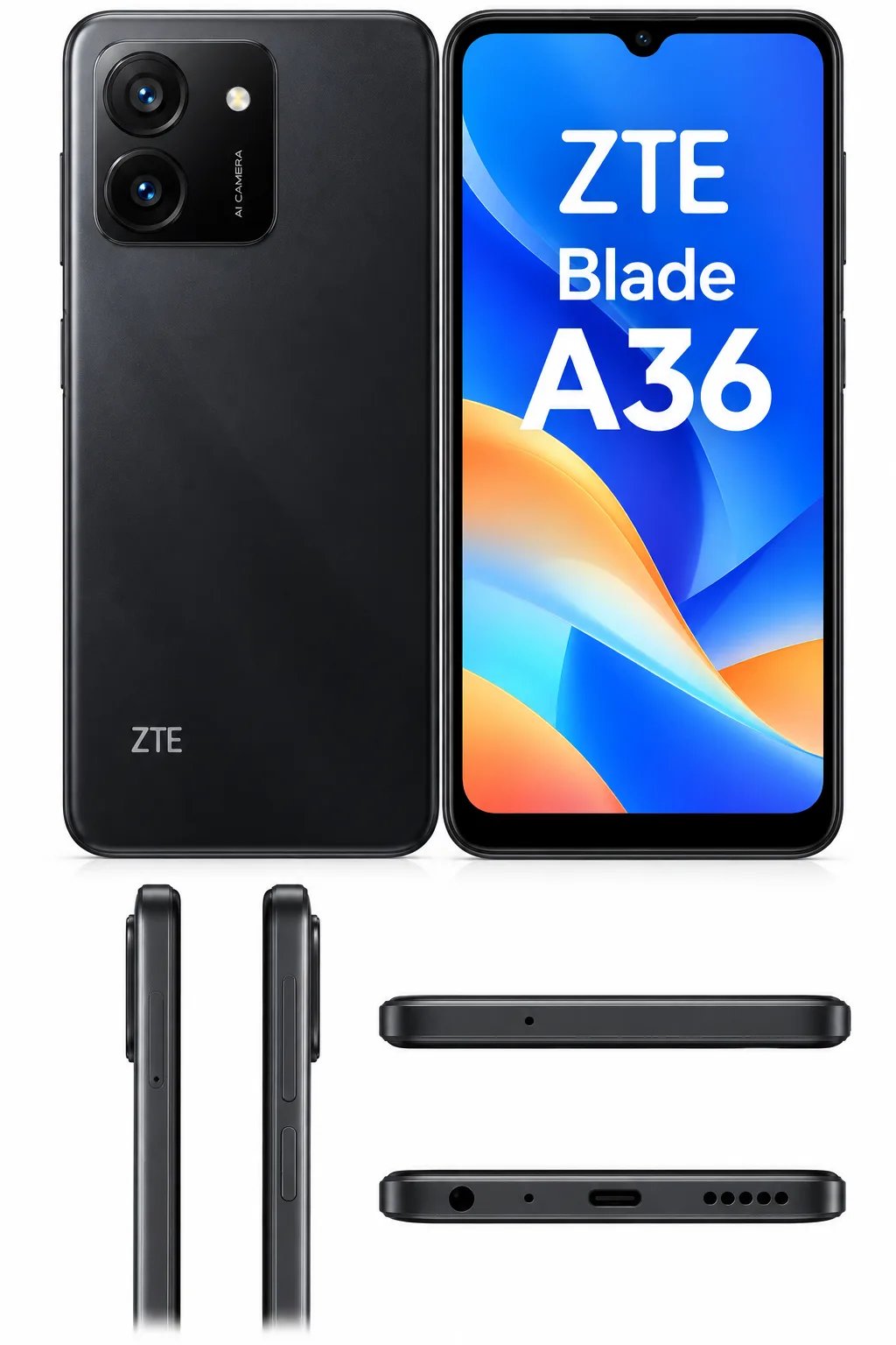 ZTE Blade A36 — Ilustrační foto — barva se může lišit