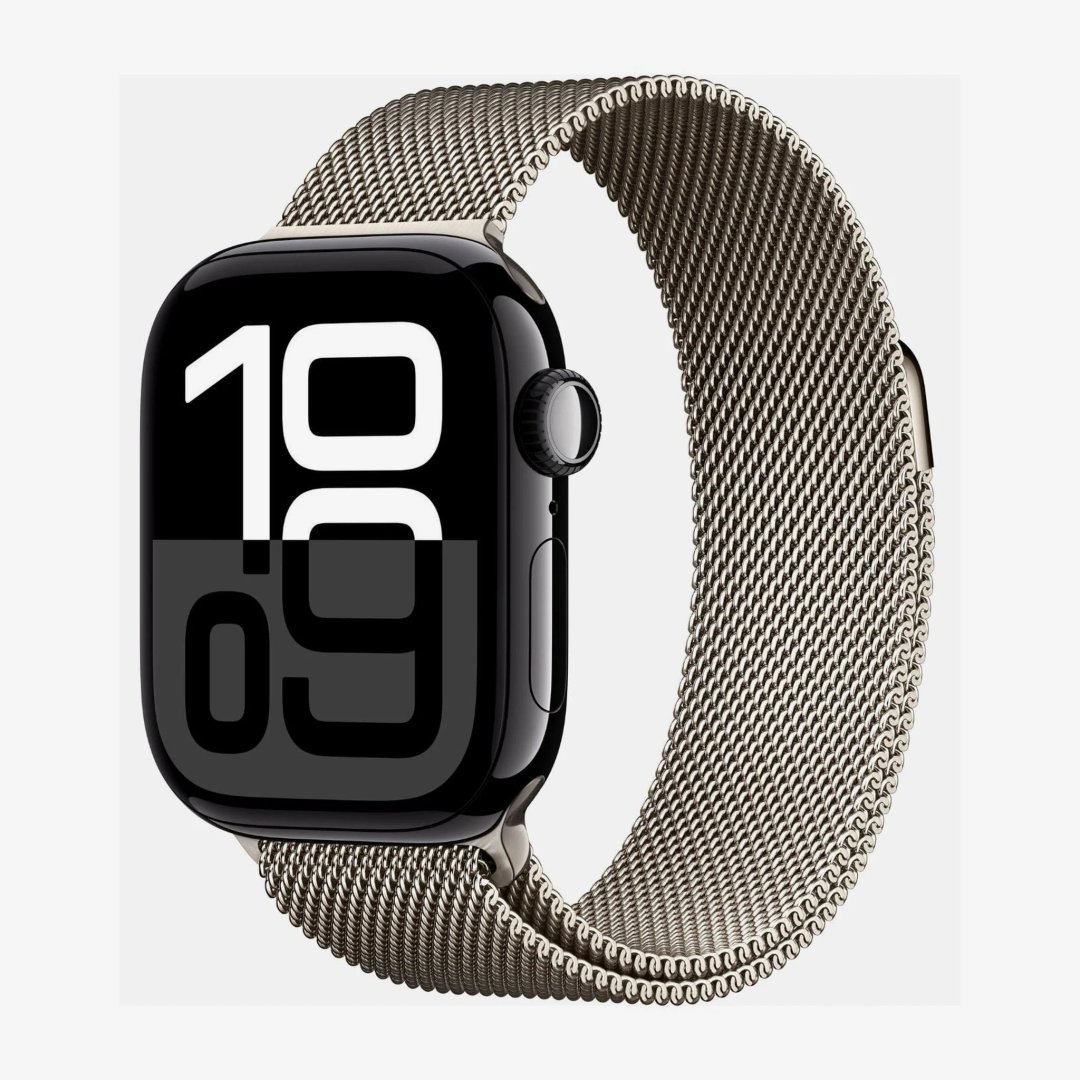 Apple Watch Series 10 42mm GPS+Cellular Titanium Case — Ilustrační foto — barva se může lišit