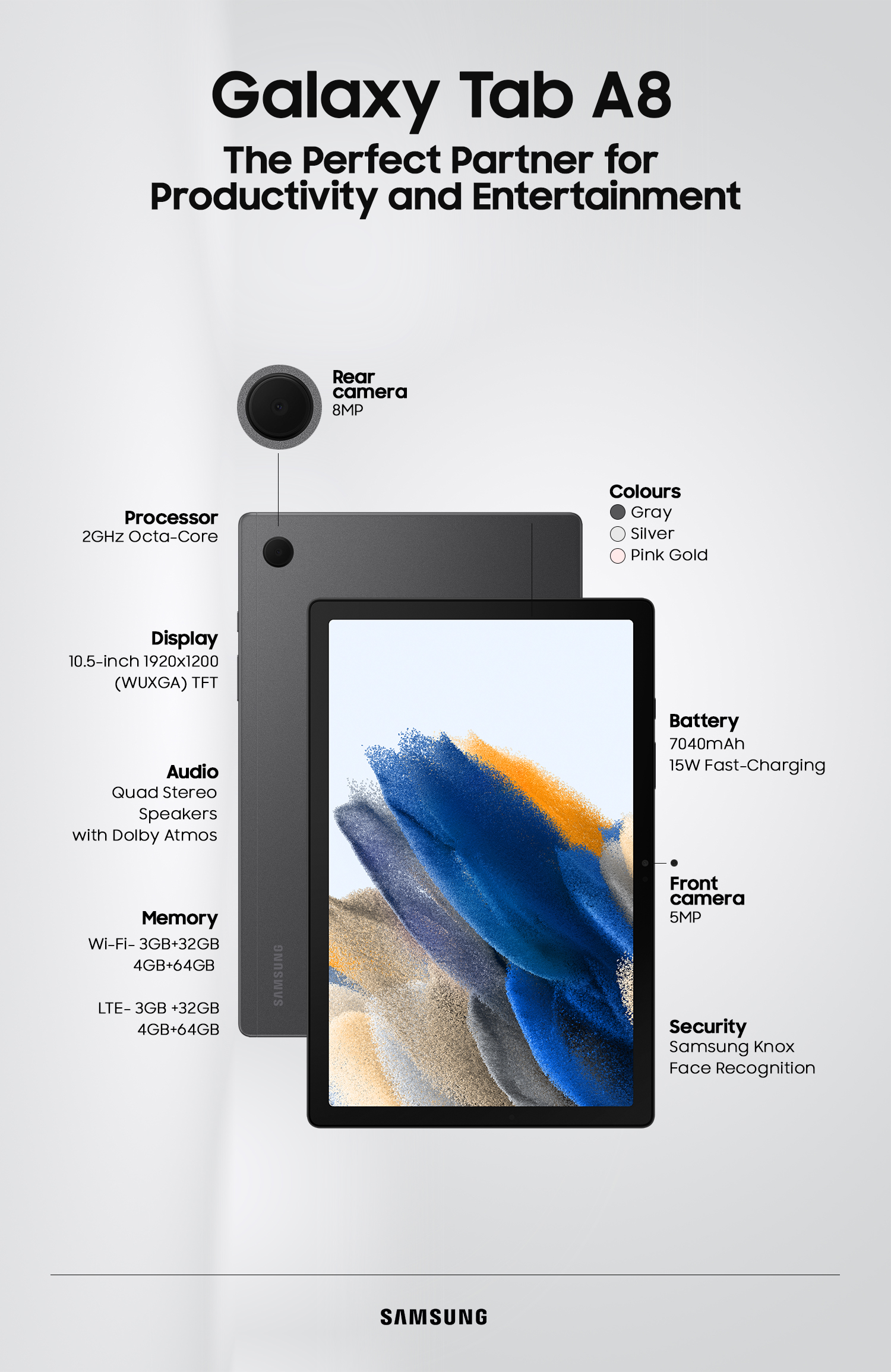Samsung Galaxy Tab A8 10.5 (2021) LTE X205