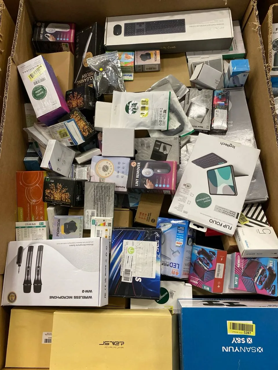 Amazon paleta 15 — Amazon vratky — malá elektronika