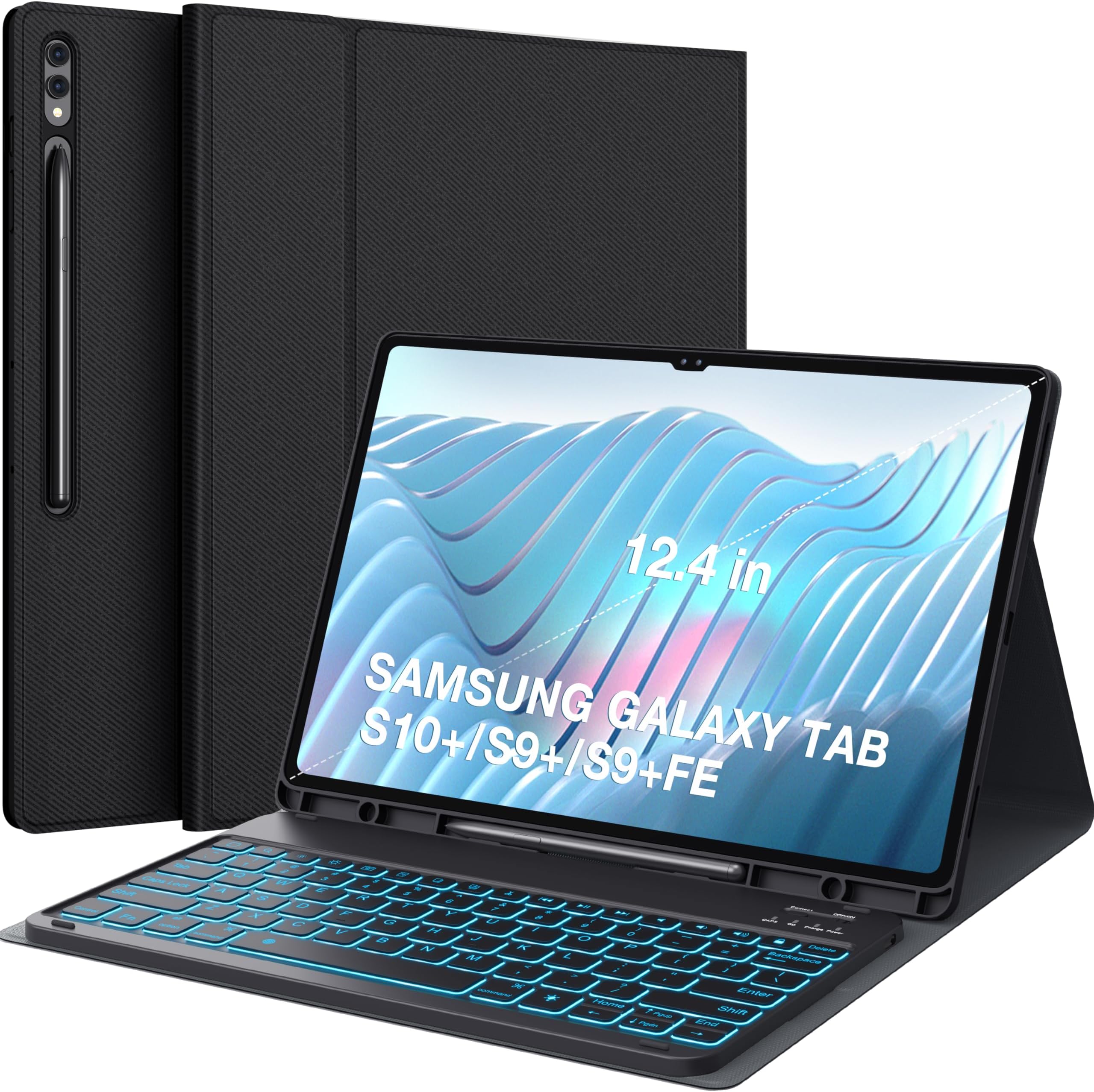 Samsung Galaxy Tab S10 FE/S10 FE 5G/ S9/S9 5G/S9 FE/S9 FE 5G - Book Cover Keyboard Slim - AI Key - NORDIC