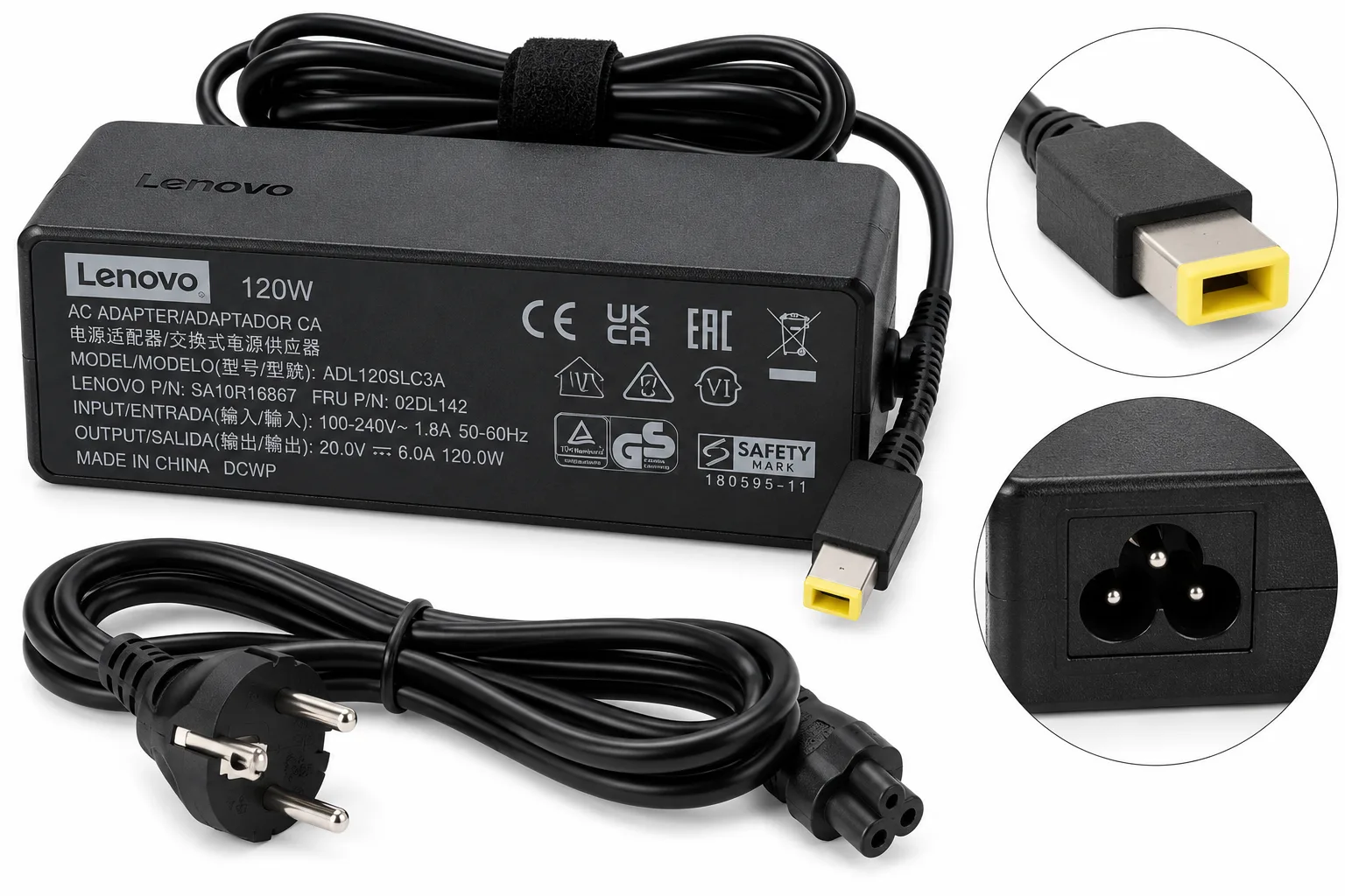 Lenovo Square Tip 20V 120W (6A)