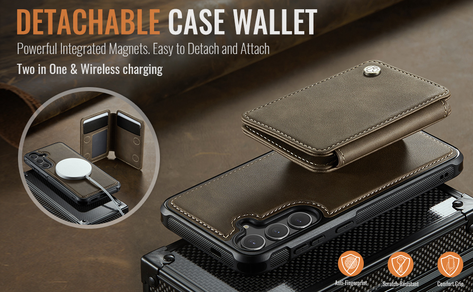 Dbramante1928 Galaxy S23 - Stockholm 2-in-1 Wallet + Magnetic Cradle - Black