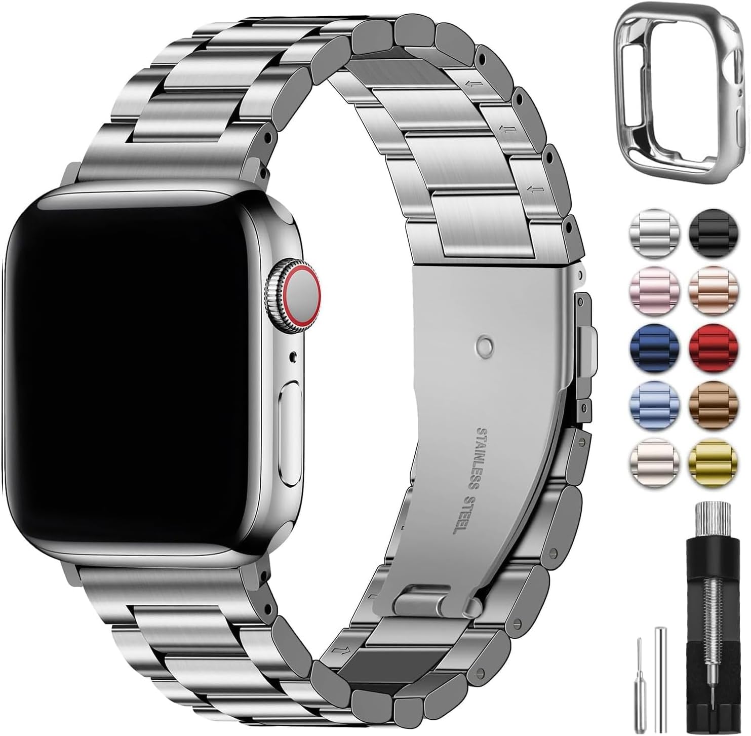 Apple Watch Series 7 45mm GPS + Cellular Stainless Steel Case