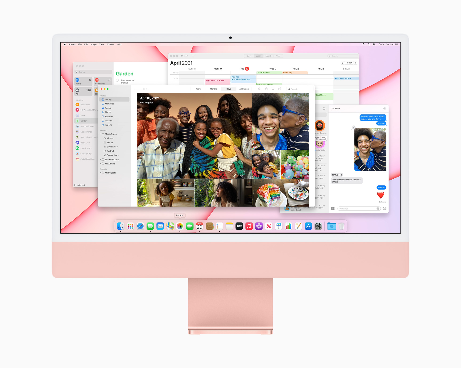Apple iMac (Retina 4.5K, 24" 2021, 2 TBT3 + 2 USB-C, M1)